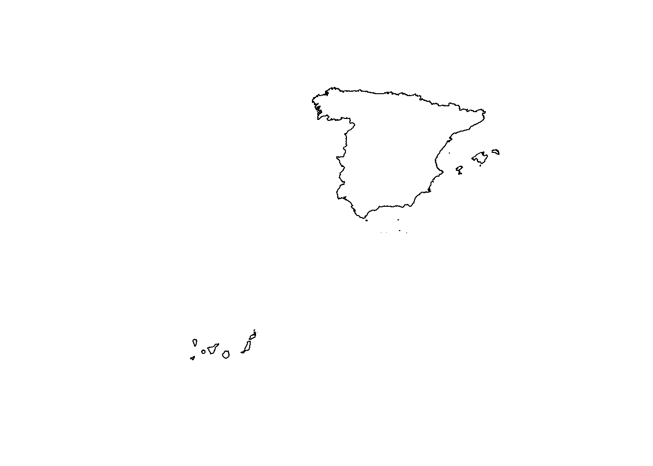 Map of Spain.