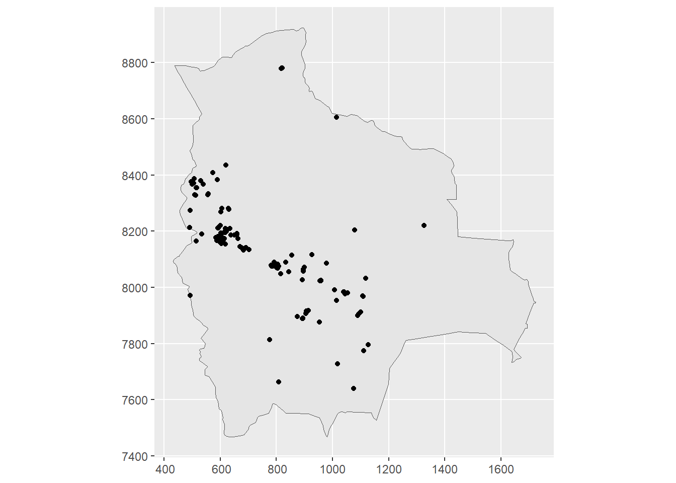 Left: Locations of Solanum plant species in Bolivia from January 2015 to December 2022 obtained from GBIF. Right: Prediction locations in Bolivia.